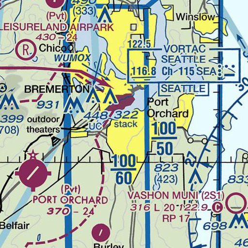 FAA VFR chart of Bethany Lutheran Elementary School, WA