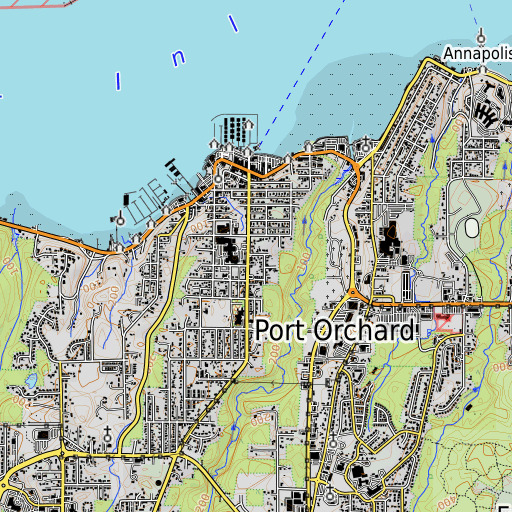 OpenTopoMap map of Bethany Lutheran Elementary School, WA
