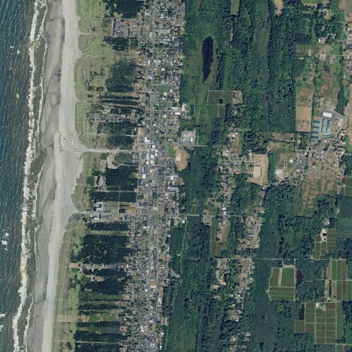 Aerial imagery of Long Beach Elementary School, WA
