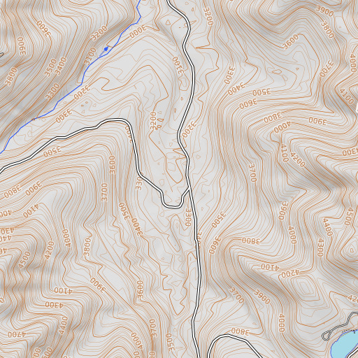 OpenTopoMap map of Black Pine Creek, WA