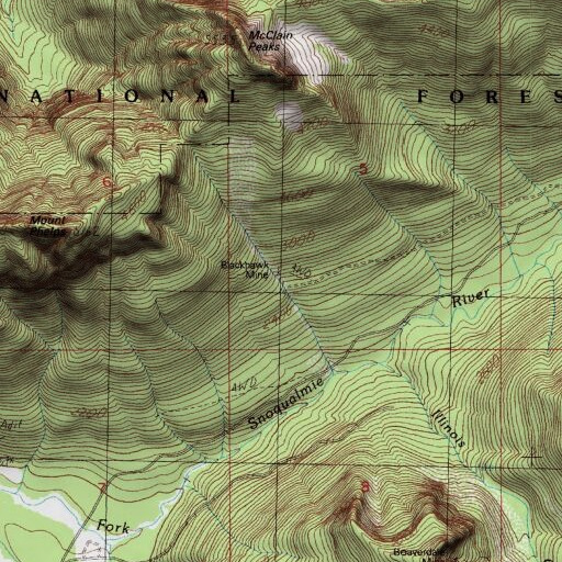 USGS 24K topo map of Blackhawk Mine, WA