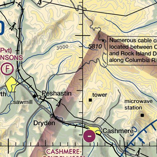FAA VFR chart of Blag Mountain, WA