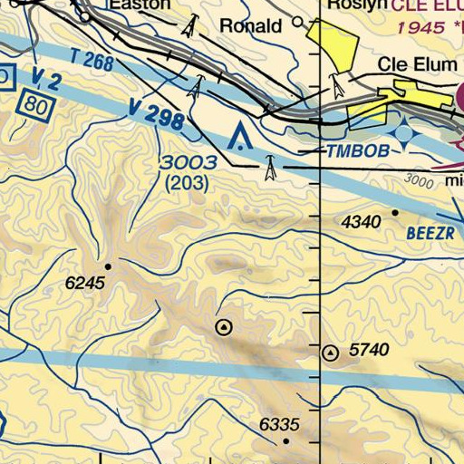 FAA VFR chart of Butte Creek, WA