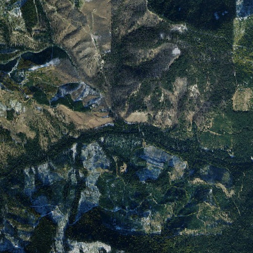 Aerial imagery of Butte Creek, WA