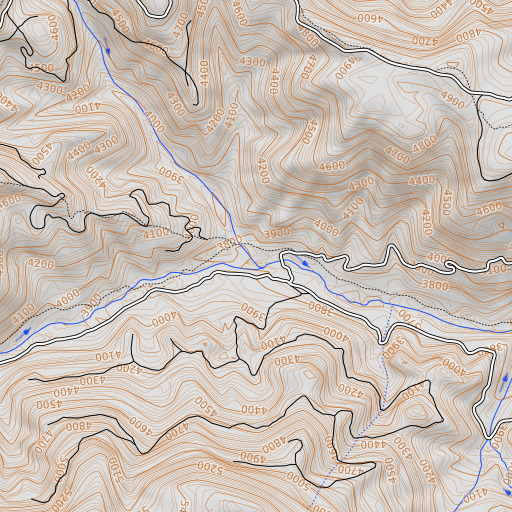 OpenTopoMap map of Butte Creek, WA