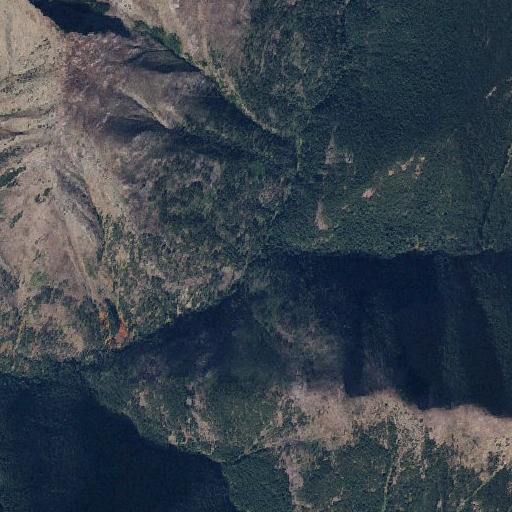 Aerial imagery of Castle Fork, WA