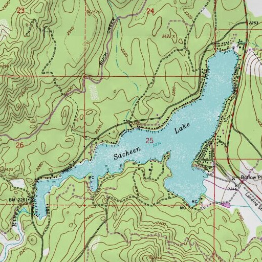 USGS 24K topo map of Cedar Creek, WA