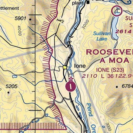 FAA VFR chart of Cedar Creek, WA