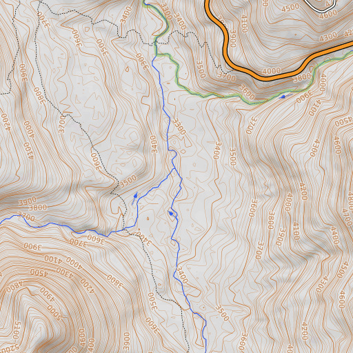 OpenTopoMap map of Coyote Creek, WA