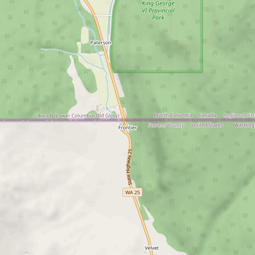 OpenStreetMap map of Frontier, WA