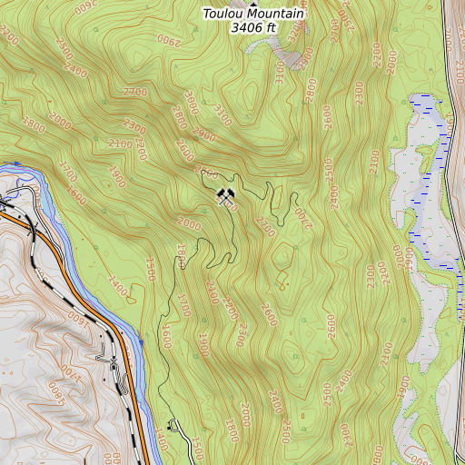 OpenTopoMap map of Globe Mine, WA