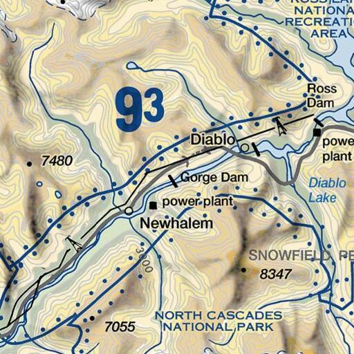 FAA VFR chart of Gorge Dam, WA