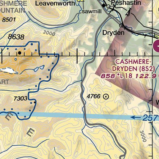 FAA VFR chart of Ingalls Creek, WA