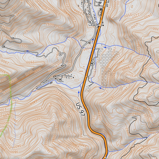 OpenTopoMap map of Ingalls Creek, WA