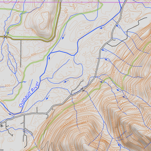 OpenTopoMap map of Inner Creek, WA