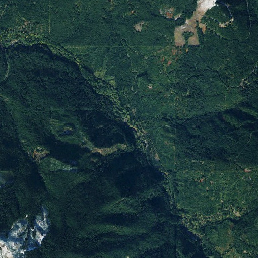 Aerial imagery of Intake Creek, WA