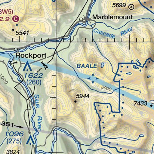 FAA VFR chart of Iron Creek, WA