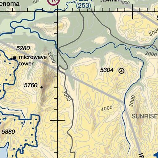 FAA VFR chart of Iron Creek Butte, WA