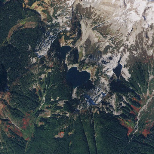 Aerial imagery of Itswoot Lake, WA