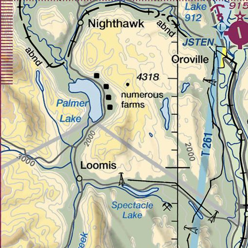 FAA VFR chart of Ivanhoe Mine, WA