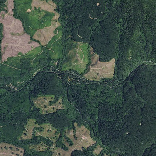 Aerial imagery of Jack Mountain Creek, WA