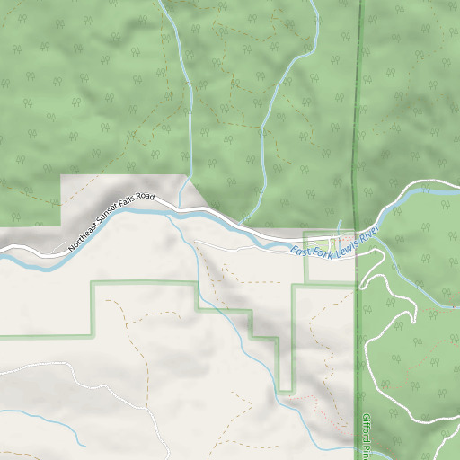 OpenStreetMap map of Jack Mountain Creek, WA