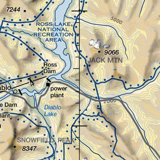 FAA VFR chart of Jack Mountain Trail, WA