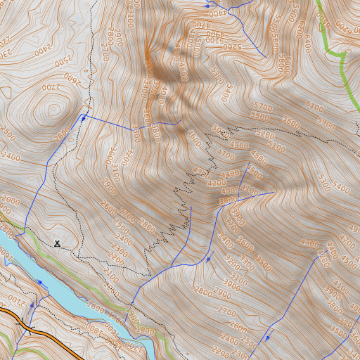 OpenTopoMap map of Jack Mountain Trail, WA