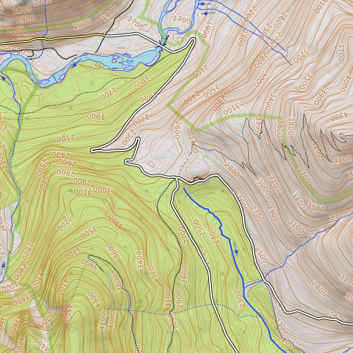 OpenTopoMap map of Jack Pass, WA
