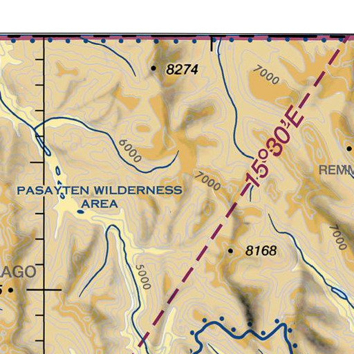 FAA VFR chart of Larch Pass, WA