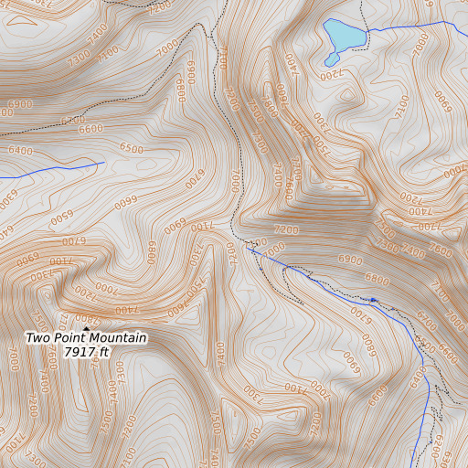OpenTopoMap map of Larch Pass, WA