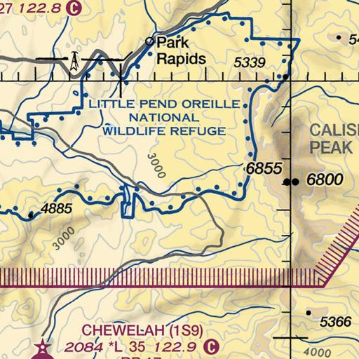 FAA VFR chart of Lenhart Meadows, WA