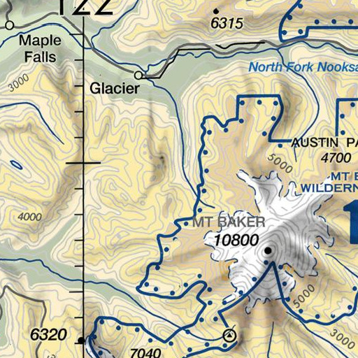FAA VFR chart of Lookout Creek, WA
