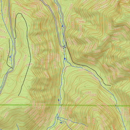 OpenTopoMap map of Lost Creek, WA