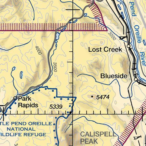 FAA VFR chart of Lost Meadow, WA