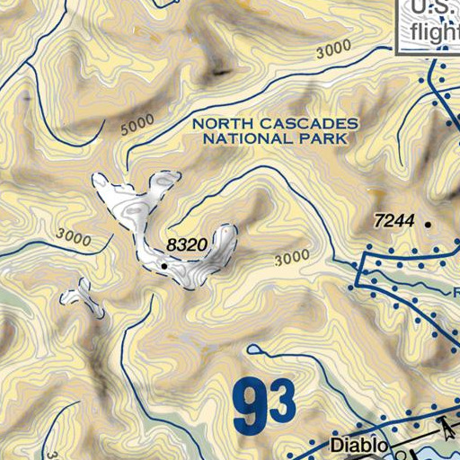 FAA VFR chart of Luna Peak, WA