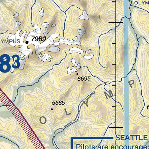 FAA VFR chart of Mount Meany, WA