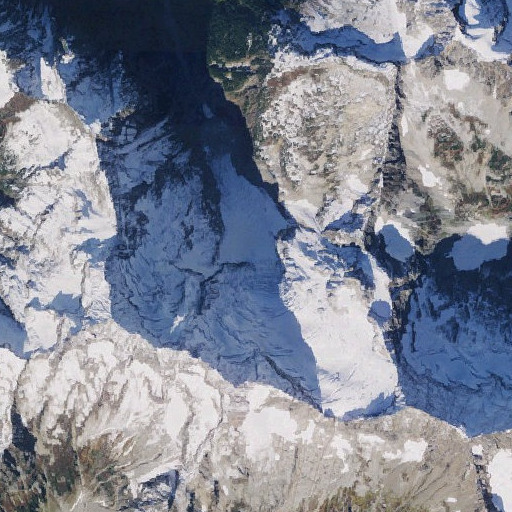 Aerial imagery of Middle Cascade Glacier, WA