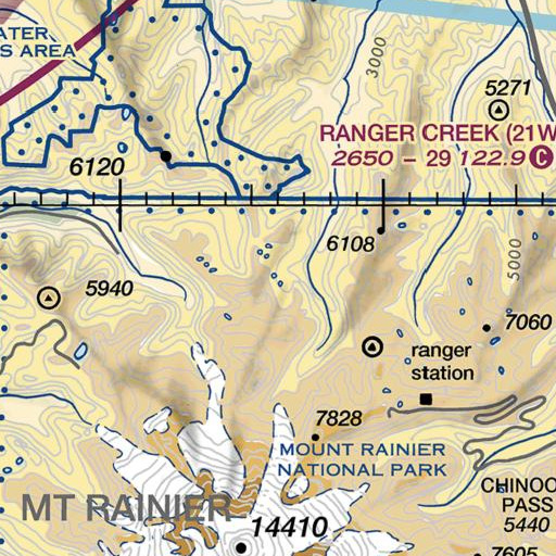 FAA VFR chart of Mosquito Flat, WA