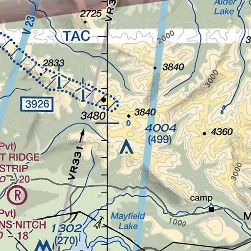 FAA VFR chart of Newaukum Lake, WA
