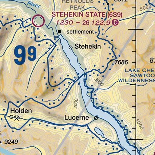 FAA VFR chart of Riddle Creek, WA