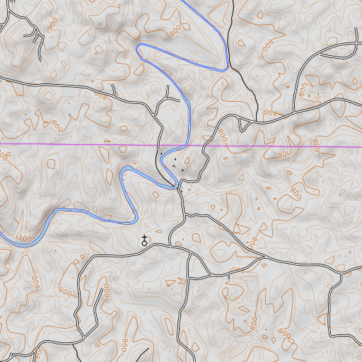 OpenTopoMap map of Osborn Creek, AL