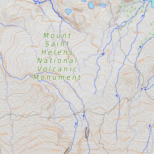 OpenTopoMap map of Pumice Plain, WA