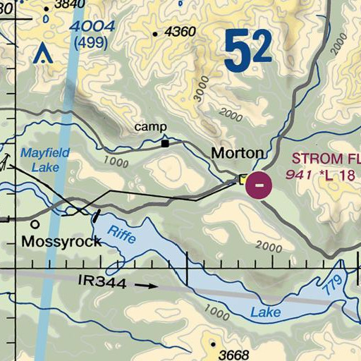 FAA VFR chart of Hopkins Hill Viewpoint, WA