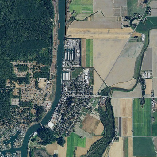 Aerial imagery of La Conner Elementary School, WA