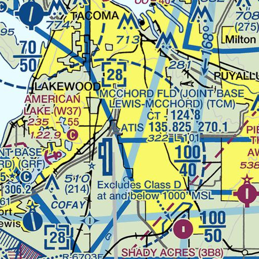 FAA VFR chart of Christensen Elementary School, WA