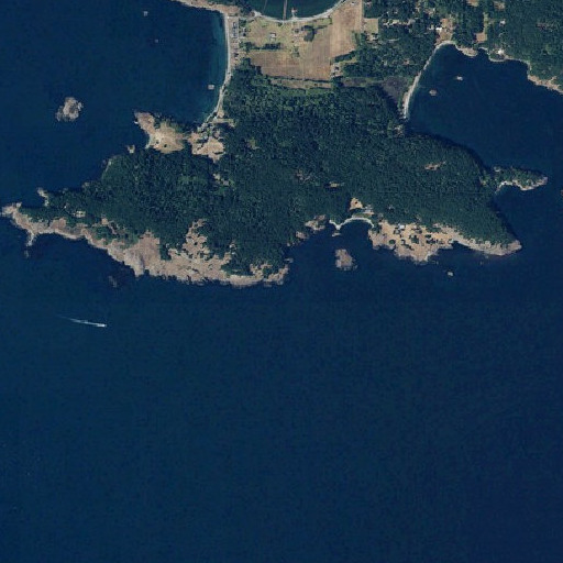 Aerial imagery of Barnacle Rock, WA