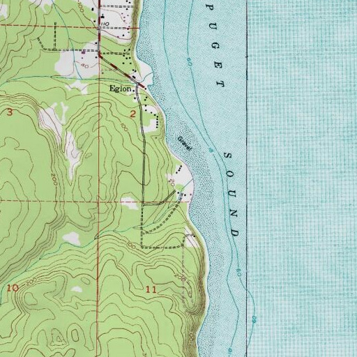 USGS 24K topo map of Rose Point, WA
