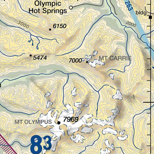 FAA VFR chart of Olympic Mountains, WA