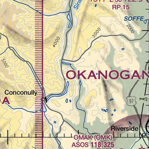 FAA VFR chart of Schallow Lake, WA